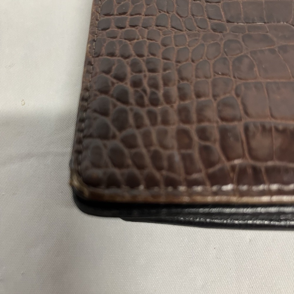 Brighton Brown & Black Croc Leather Crossbody-Shoulder Bag - Picture 8 of 13